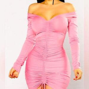 Fashion nova pink mini bodycon dress